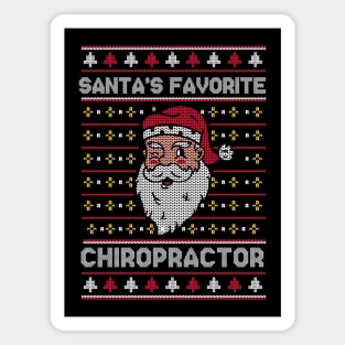 Santa's Favorite Chiropractor // Funny Ugly Christmas Sweater // Chiro Holiday Xmas Magnet